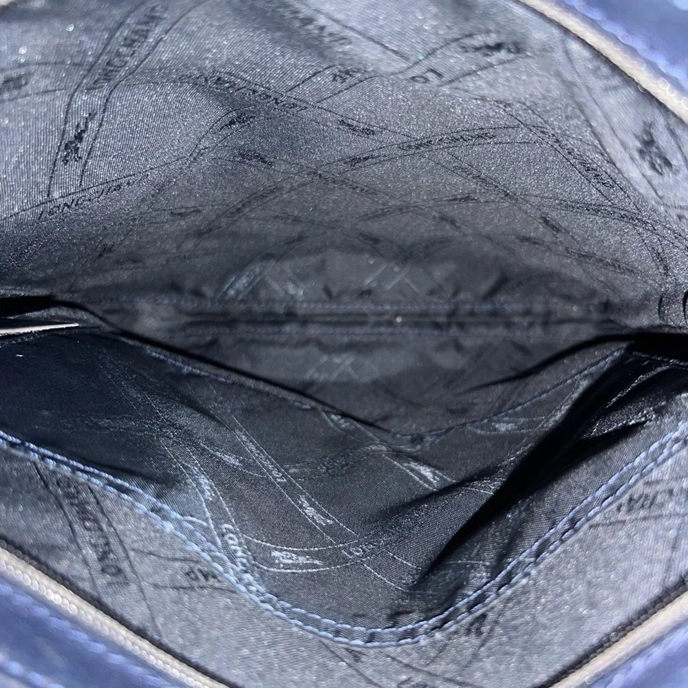 Longchamp Dark Leather Messenger Bag